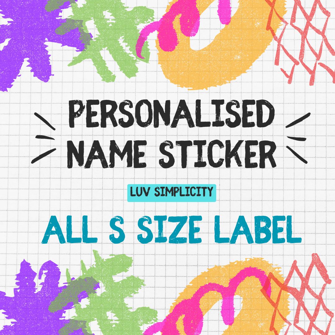 Personalised Name sticker S size 56pcs/set – Luv Simplicity