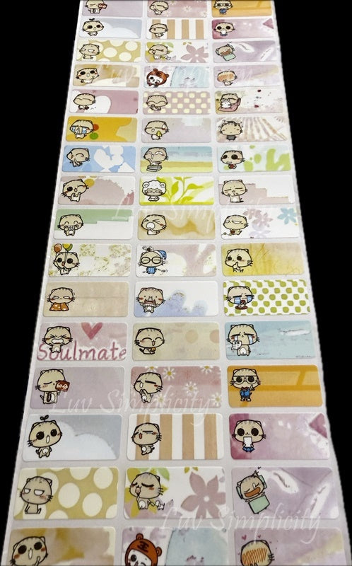 Personalised Name sticker M size 33pcs/set