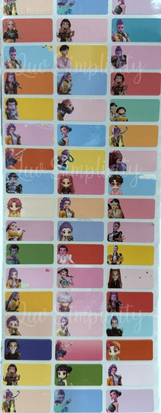 Personalised Name sticker M size 33pcs/set