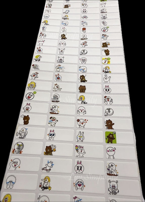 Personalised Name sticker S size 56pcs/set