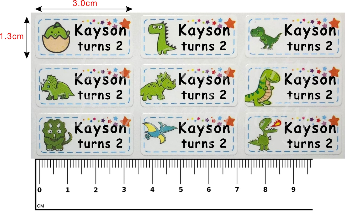 Personalised Name sticker M size 33pcs/set