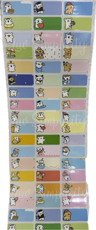 Personalised Name sticker M size 33pcs/set