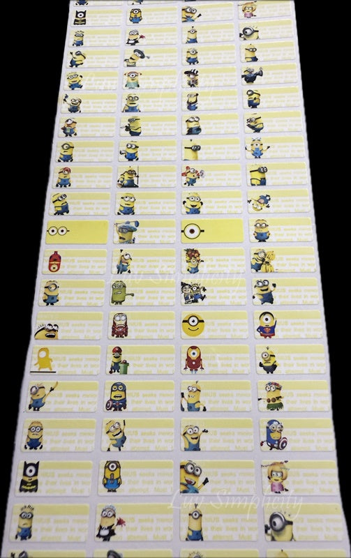 Personalised Name sticker S size 56pcs/set