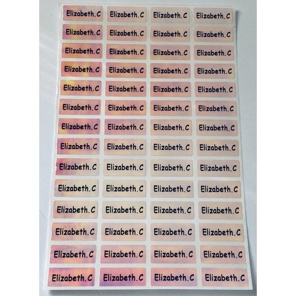 Personalised Name sticker plain