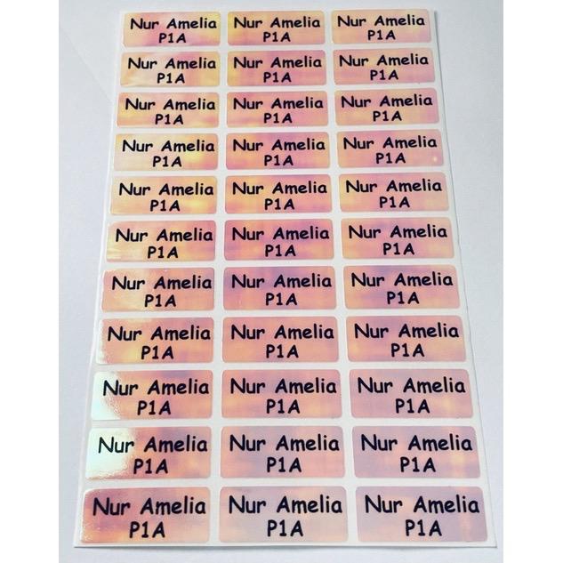 Personalised Name sticker plain