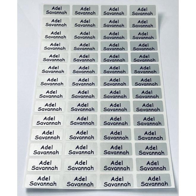 Personalised Name sticker plain