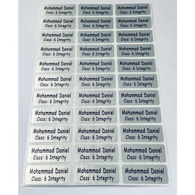 Personalised Name sticker plain