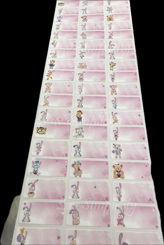 Personalised Name sticker M size 33pcs/set