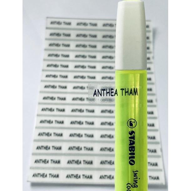 Personalised Name sticker plain